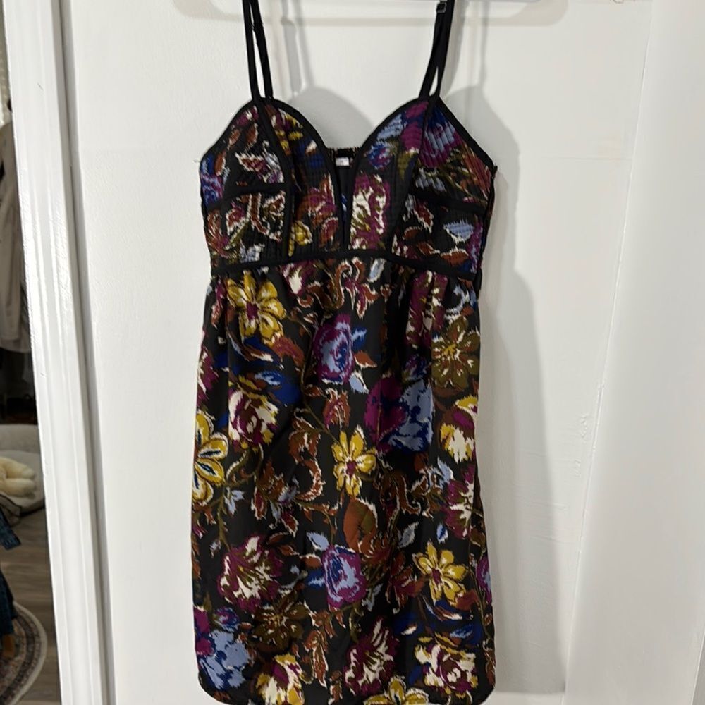 Xhilaration Floral Black Dress Size M